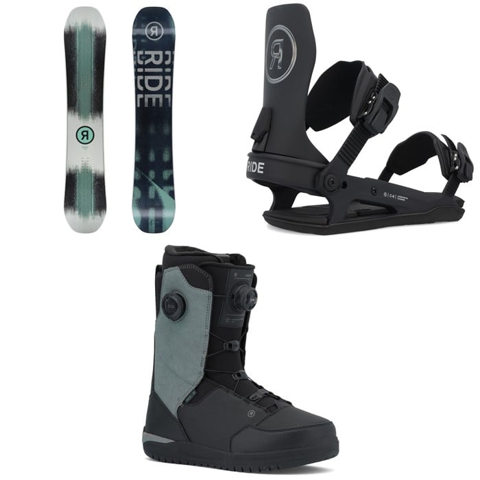 Ride - Ride Manic Snowboard + C-6 Snowboard Bindings + Lasso Boa Snowboard Boots 2026