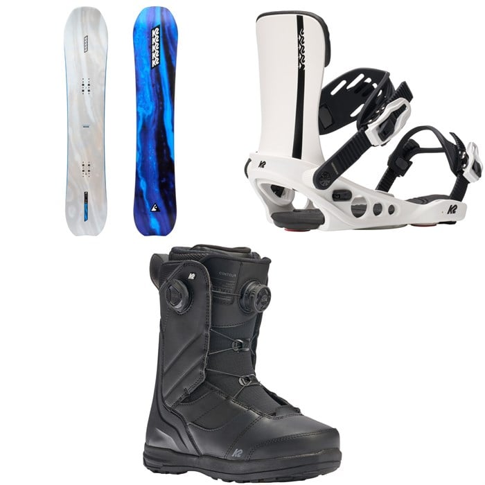 K2 - K2 Commonwealth Snowboard + Meridian Snowboard Bindings + Contour Snowboard Boots - Women's 2026
