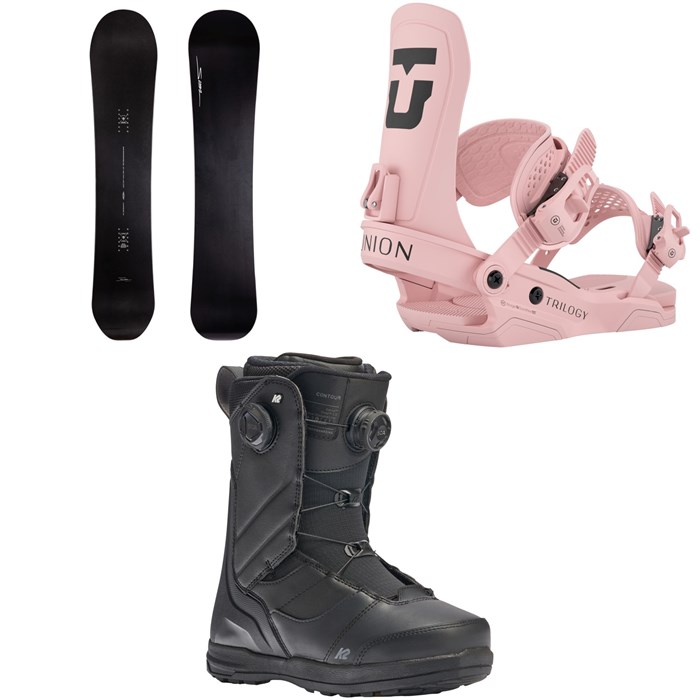 Sims - Sims Macrodose Snowboard + Union Trilogy Snowboard Bindings + K2 Contour Snowboard Boots - Women's 2026