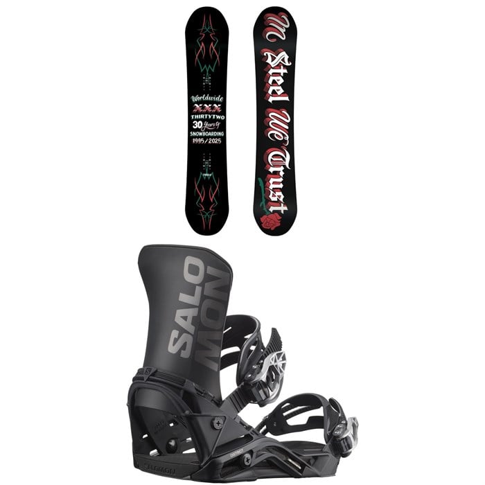 thirtytwo - thirtytwo T32M LTD Snowboard + Salomon District Snowboard Bindings