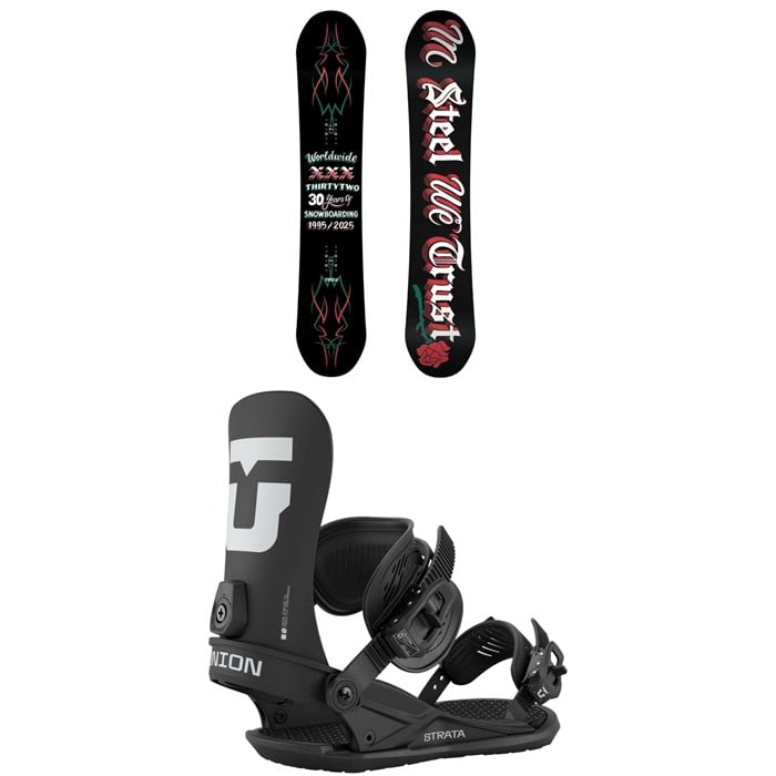 thirtytwo - thirtytwo T32M LTD Snowboard + Union Strata Snowboard Bindings