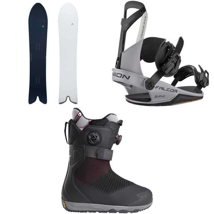 Fjell Snowboards - Fjell Snowboards MT 1542 Snowboard + Union Falcor Snowboard Bindings + Nidecker Index Snowboard Boots
