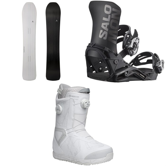 Fjell Snowboards - Fjell Snowboards MT 1365 Snowboard + Salomon District Snowboard Bindings + Nidecker Kita Snowboard Boots