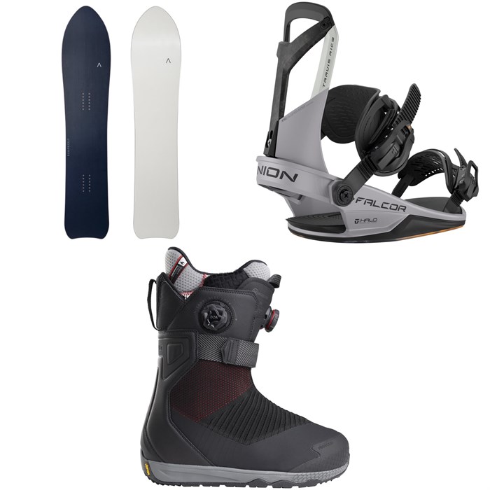Fjell Snowboards - Fjell Snowboards MT Hokkaido Snowboard + Union Falcor Snowboard Bindings + Nidecker Index Snowboard Boots