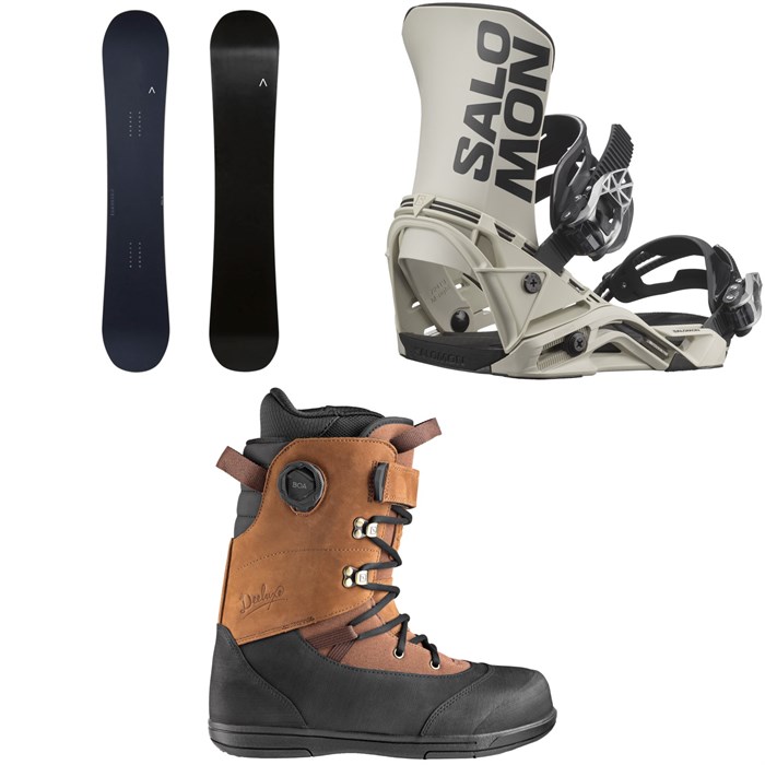 Fjell Snowboards - Fjell Snowboards MT 1230 Snowboard + Salomon District Snowboard Bindings + Deeluxe AREth Rin Snowboard Boots