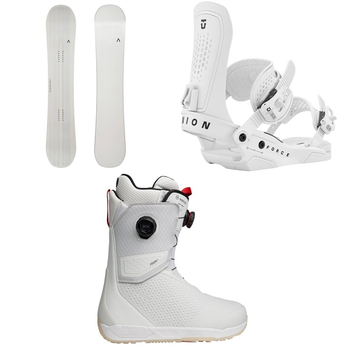 Fjell Snowboards - Fjell Snowboards MT 1230 Snowboard + Union Force Snowboard Bindings + Nidecker Rift Pro Snowboard Boots