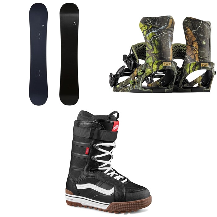 Fjell Snowboards - Fjell Snowboards MT 1230 Snowboard + Flux DS Snowboard Bindings + Vans Hi-Standard Pro Snowboard Boots