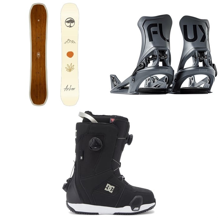 Arbor - Arbor Swoon Snowboard + Flux DS Step On Snowboard Bindings + DC Phase Boa Pro Step On Snowboard Boots - Women's