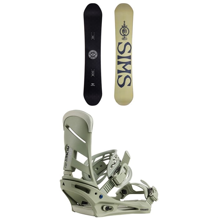 Sims - Sims Joker Snowboard + Burton Mission Snowboard Bindings 2026