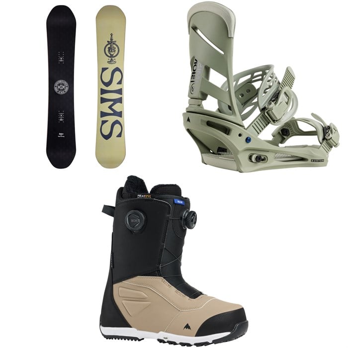 Sims - Sims Joker Snowboard + Burton Mission Snowboard Bindings + Ruler Boa Snowboard Boots 2026