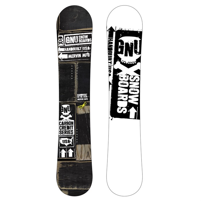 GNU Carbon Credit BTX Wide Banana Rocker Snowboard 2011 evo