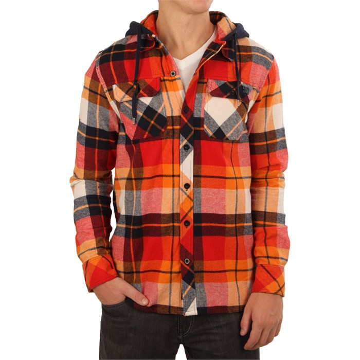 DC - DC North Pointe Hooded Flannel Button Down Shirt