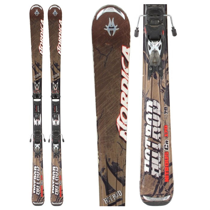 スキー 170 NORDICA NITROUS + MARKER BINDING Nordica Hot Rod After Burner Skis + Marker Bindings - Used