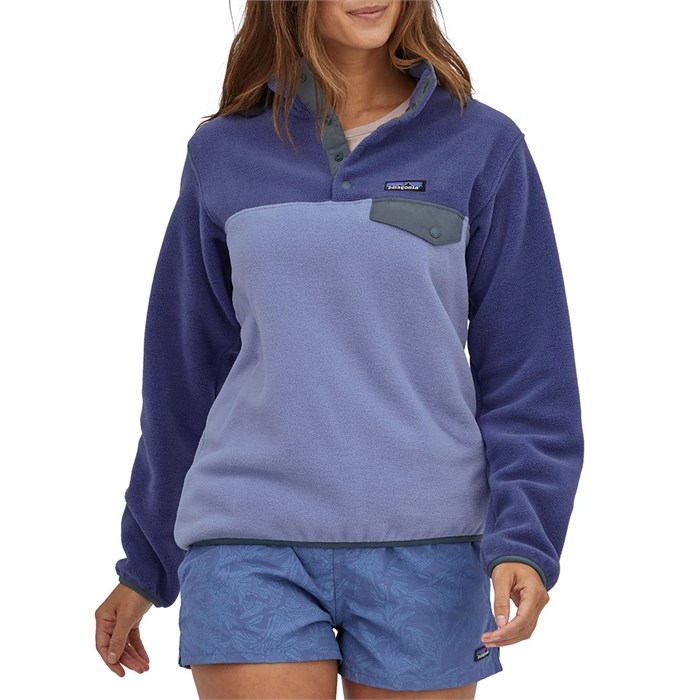 Patagonia Women's Lightweight Synchilla Snap-T Pullover Light Current Blue / L