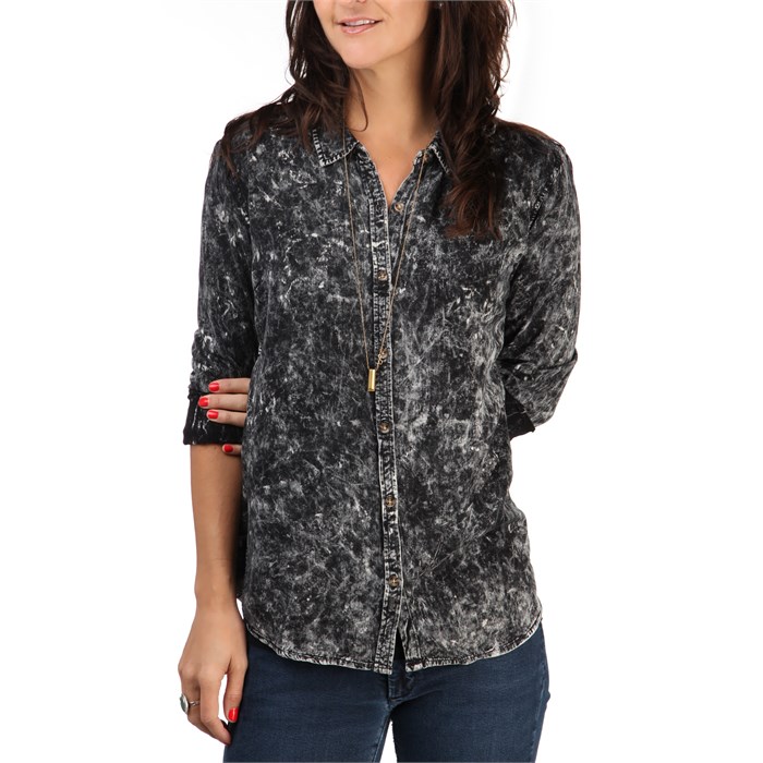 gray button down shirt women's