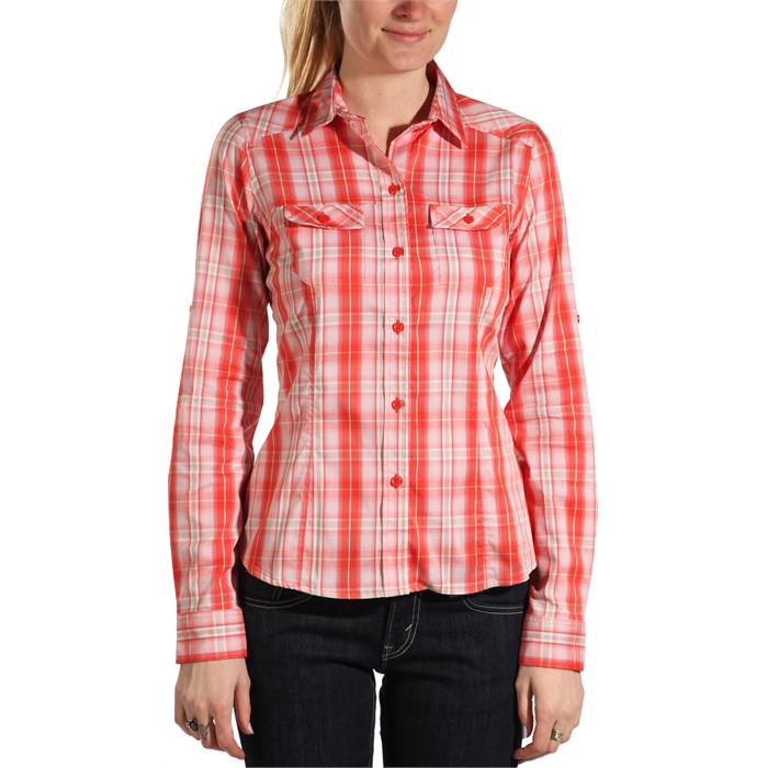 gray button down shirt women's