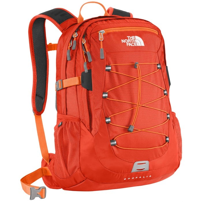 the north face backpack orange