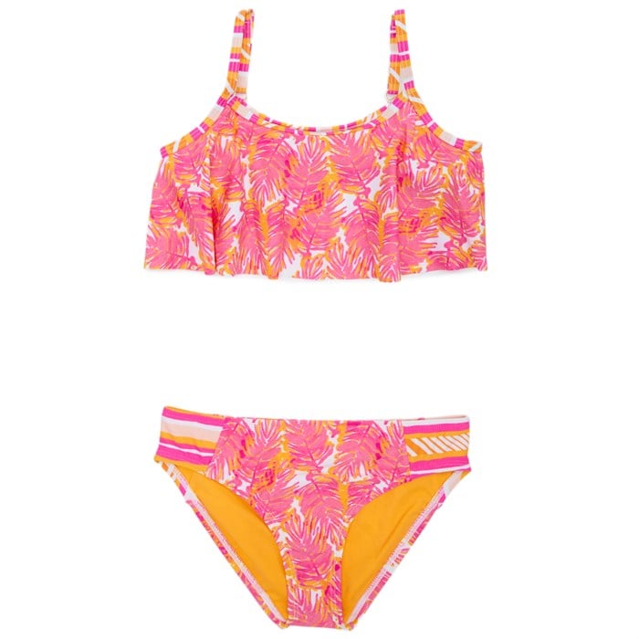 Roxy Palm Palm Flutter Bikini Swim Set (Ages 2-7) - Little Girls' | evo