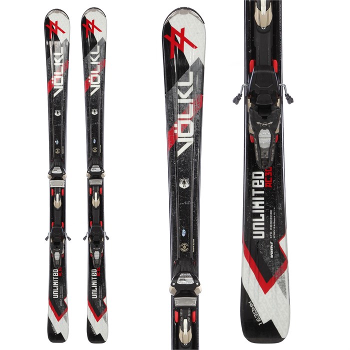 Volkl Unlimited AC30 Skis + Motion iPT 12.0 WR Bindings Used 2011 evo