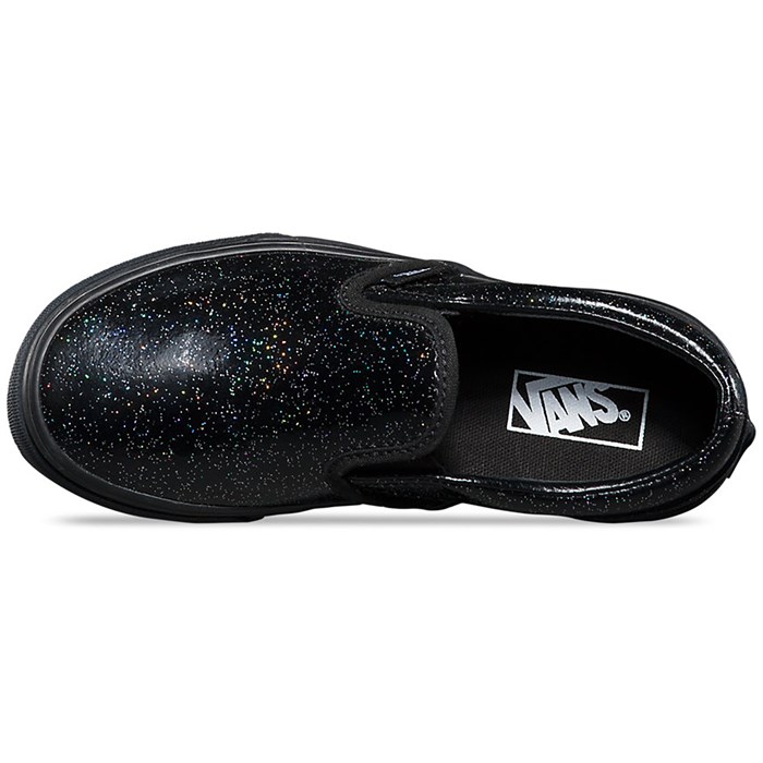 sparkly vans black