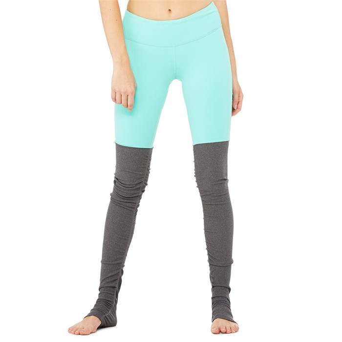 Alo Yoga Goddess kendall & scarlet leggings Rouched Ribbed Stretch Gray  Blue XS | eBay