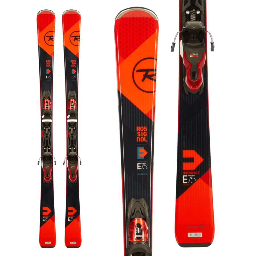 skis ROSSIGNOL EXPERIENCE E75, Auto turn rocker, Air-tip technology +  Rossignol Xelium 100 