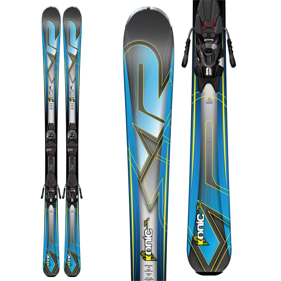 K2 Konic 76 Skis + M3 10 Bindings 2017 | evo