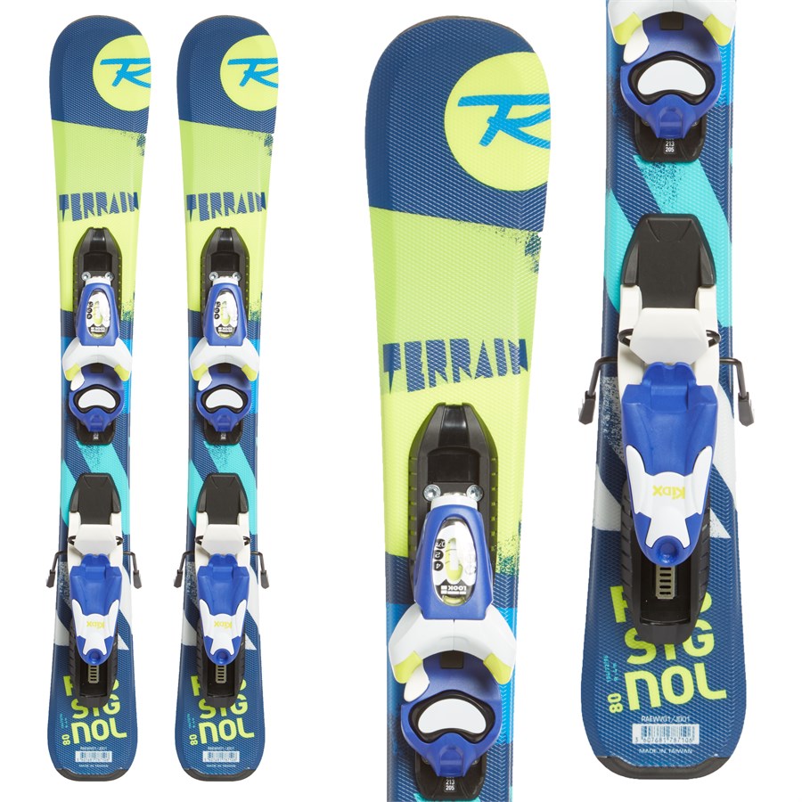 Rossignol Terrain Baby Skis + Look KidX 4 Bindings Little Boys' 2017