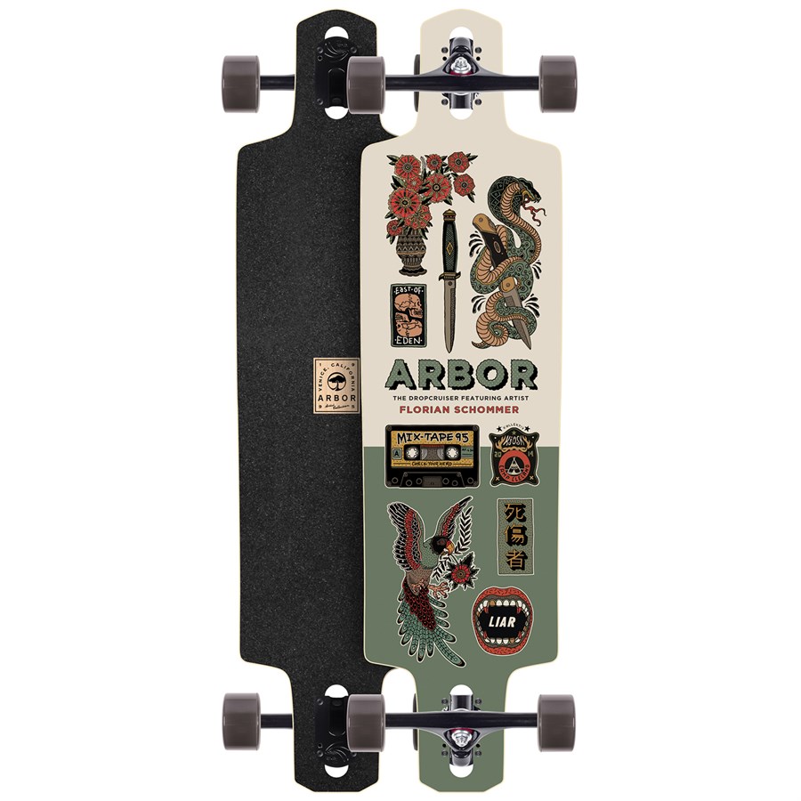 Arbor Drop Cruiser Artist Collection Longboard Complete evo