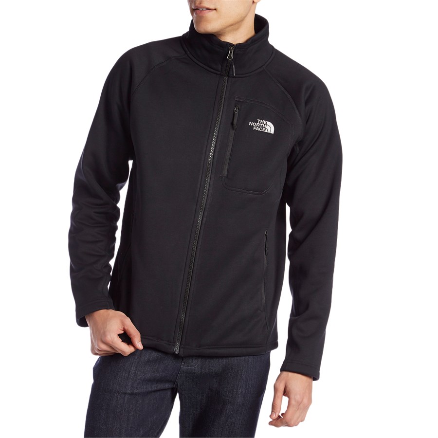 north face full zip fleece black