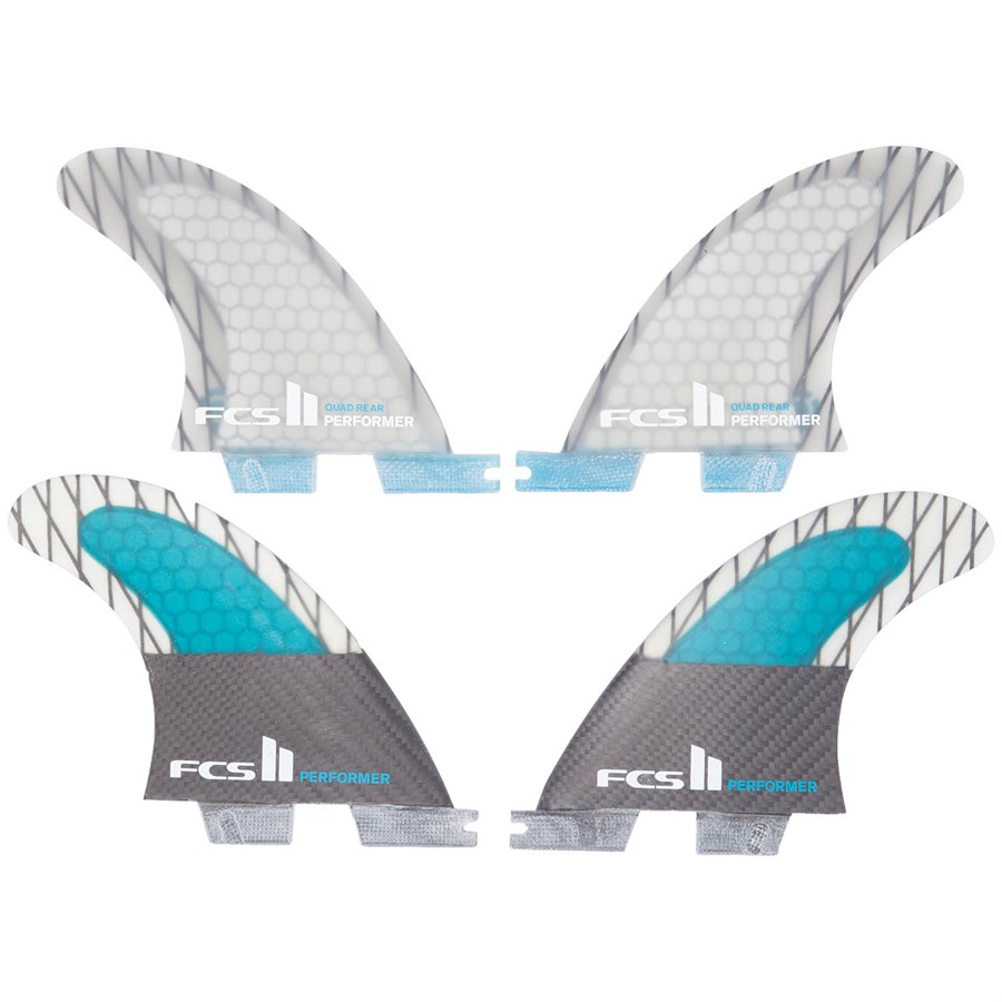 FCS II Performer PC Carbon Medium Quad Fin Set | evo