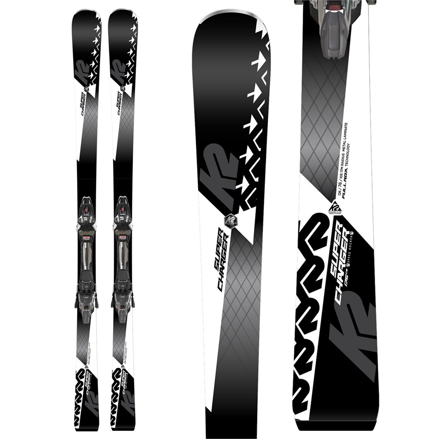 K2 Super Charger Skis + MXCell 12 TCx Bindings 2019 | evo