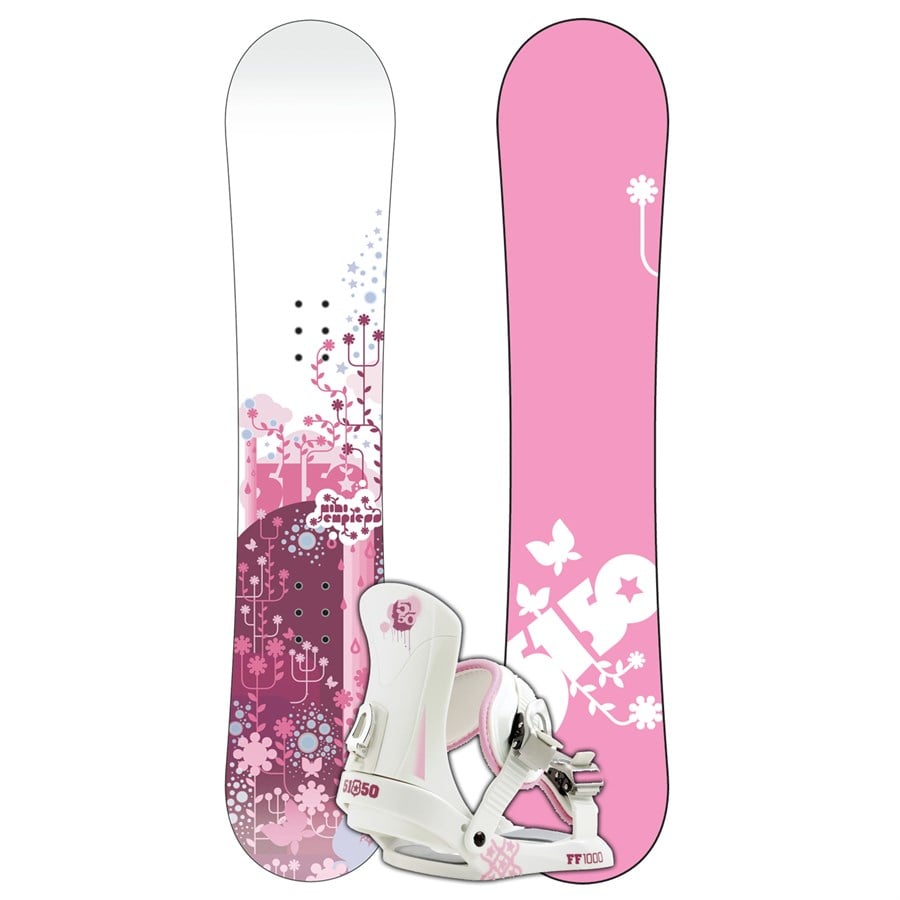 5150 Mini Empress Jr. Snowboard + FF1000 (Pink) Bindings Girl's 2008
