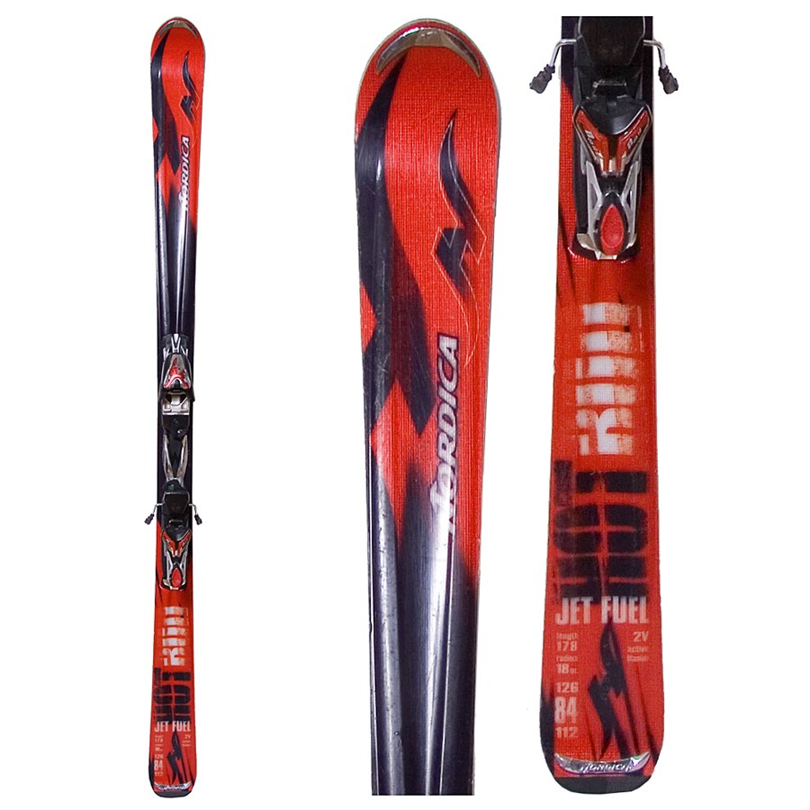 激安ブランド + Skis XBS Fuel Jet Rod Hot Nordica Bindings 2007 Used - スキー