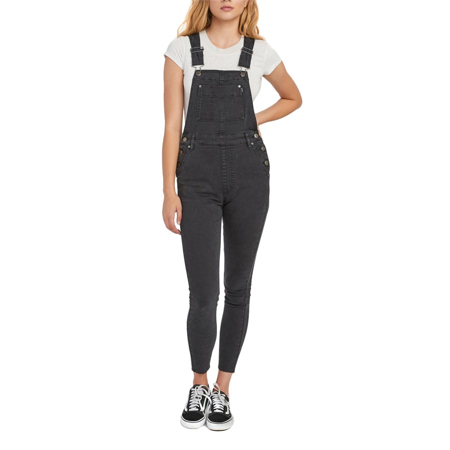 rvca black overalls