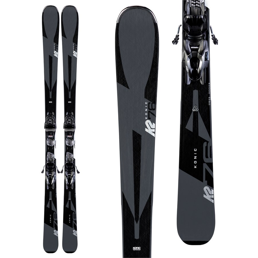 K2 Konic 76 Skis + M3 10 Compact Quikclik Bindings 2020 | evo Canada