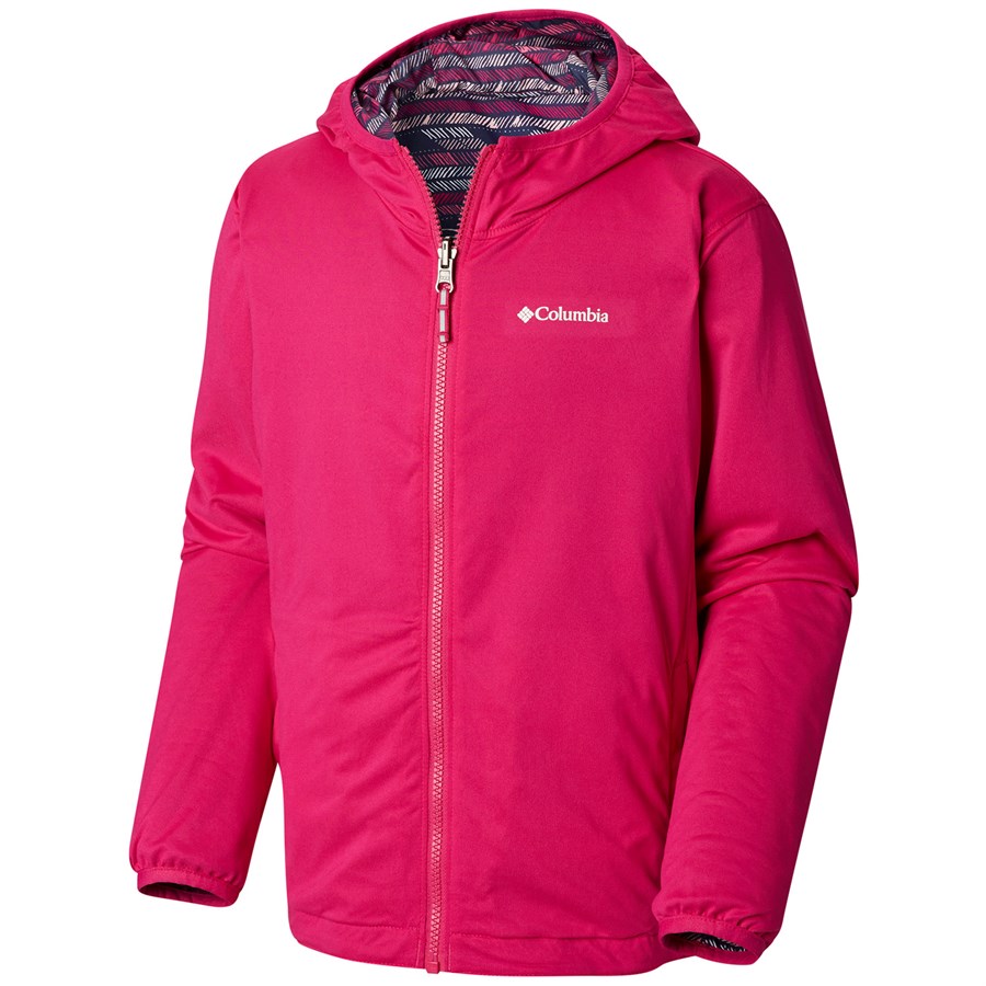 columbia youth reversible pixel grabber rain jacket