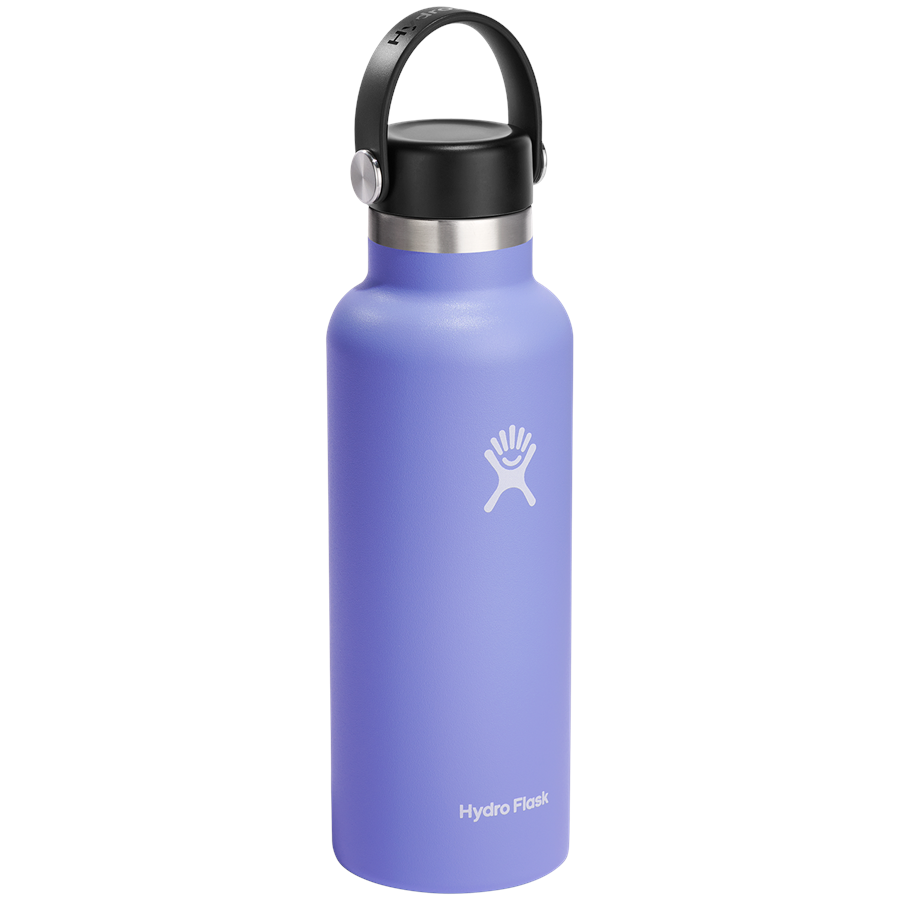  Hydro Flask 18 oz. Water Bottle - Stainless Steel, Reusable,  Vacuum Insulated with Standard Mouth Flex Lid : Everything Else