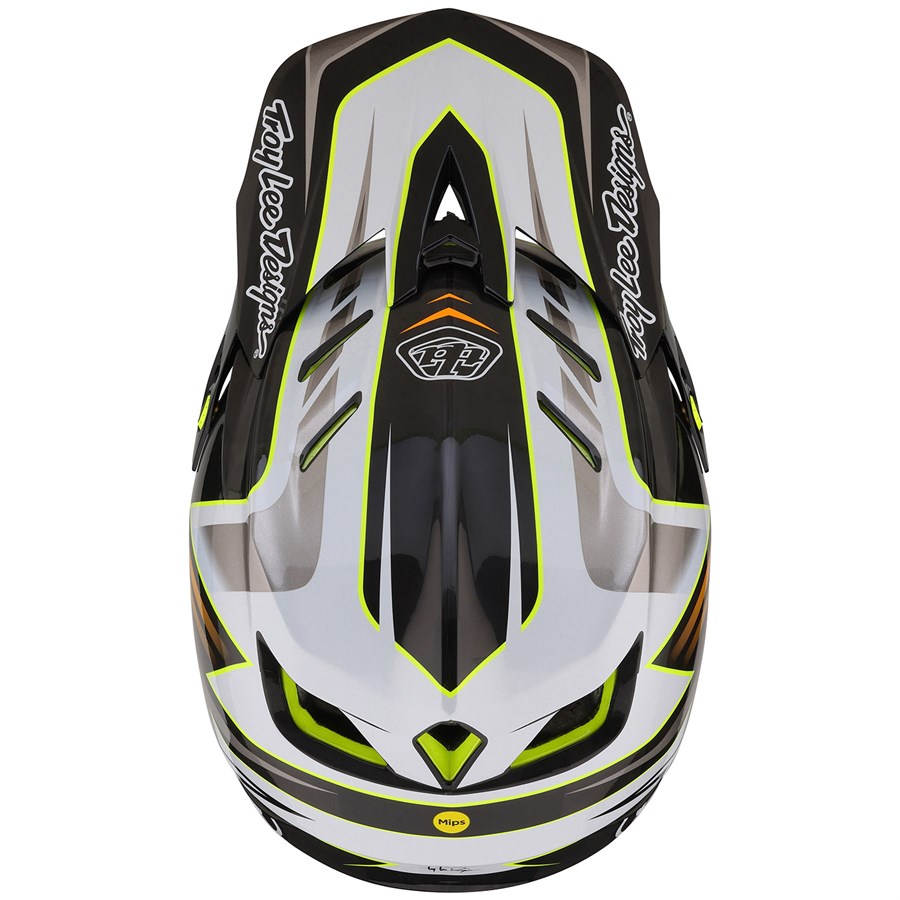 Troy Lee Designs D4 Carbon Helmet w/MIPS Lightning - Cycle Solutions