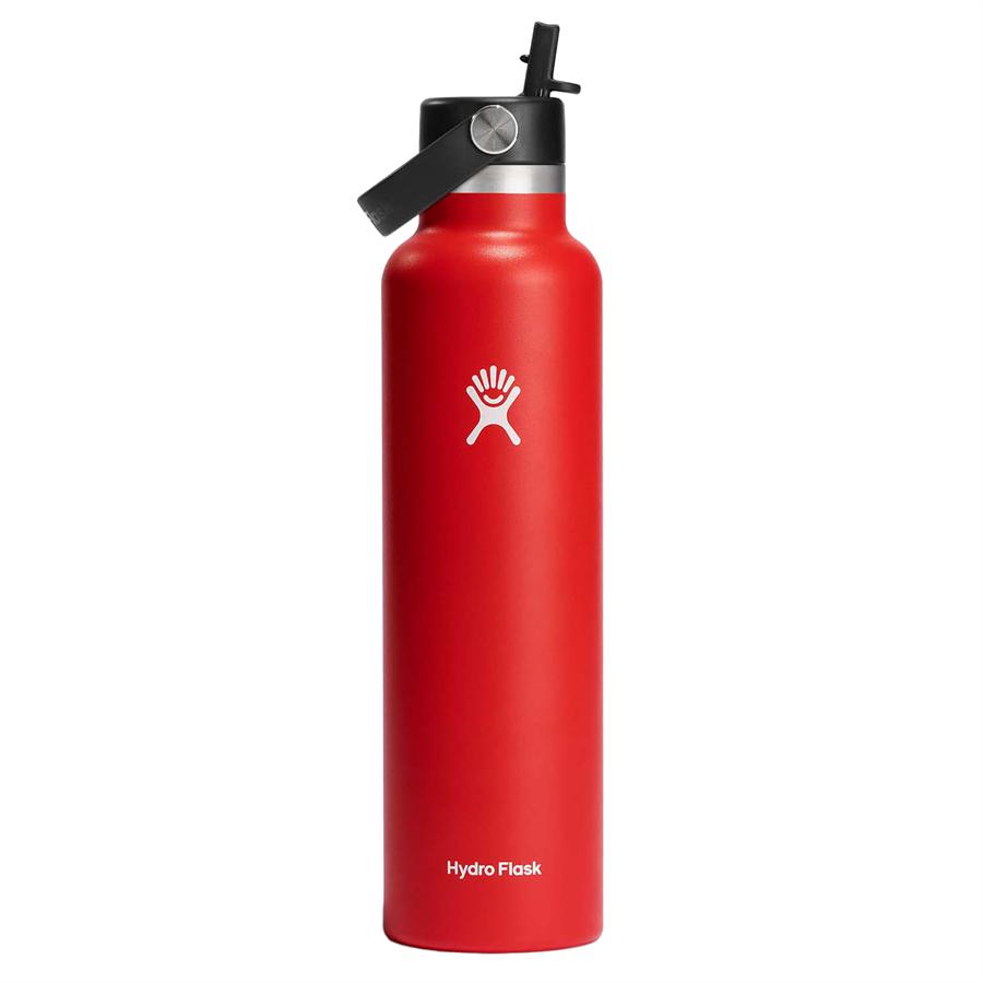 PREOWNED HYDRO FLASK 24 OZ. WATER BOTTLE RED WITH STRAW