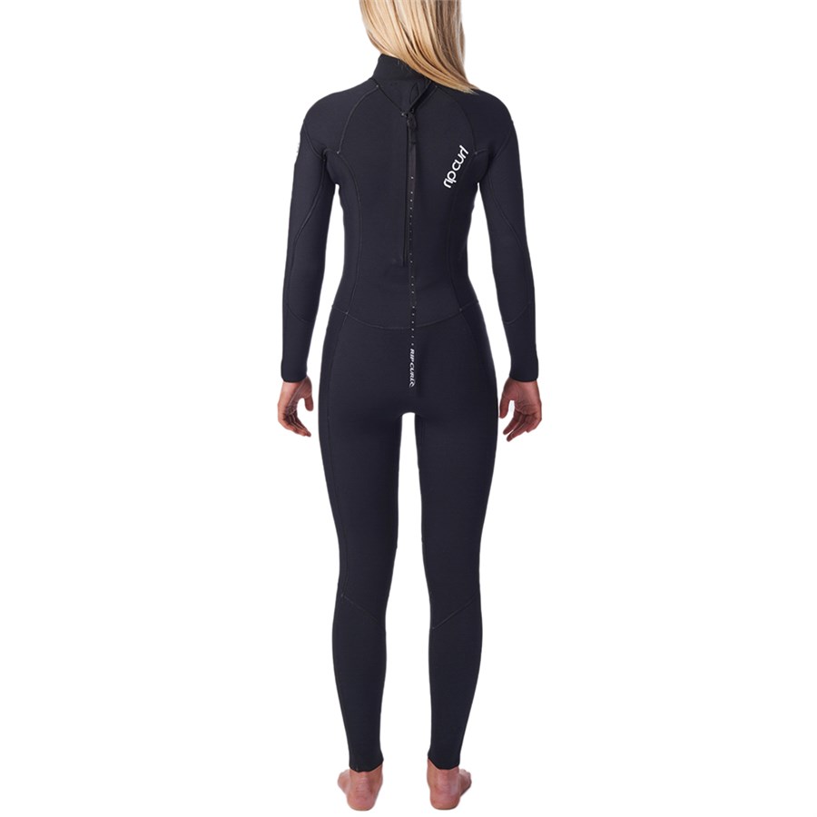 Rip Curl DAWN PATROL 3.2 GB Womens BACK ZIP Steamer Wetsuit New WSM9GS Charcoal 