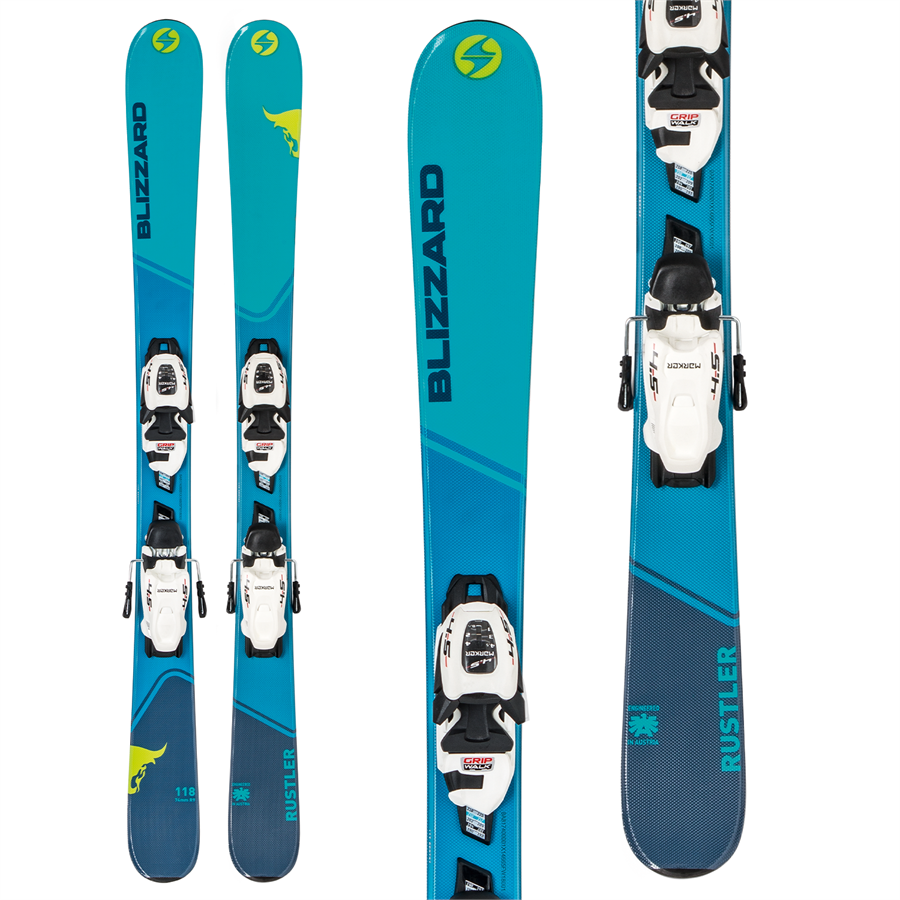 Blizzard Rustler Twin Jr Skis with FDT Jr 7 Bindings