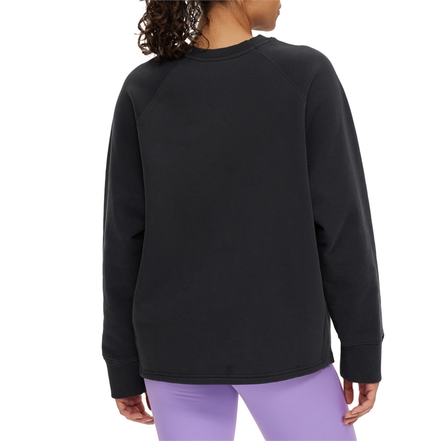 VUORI Restore Crew Neck Sweatshirt Cotton Drawstring Hem Black Cropped -  Large