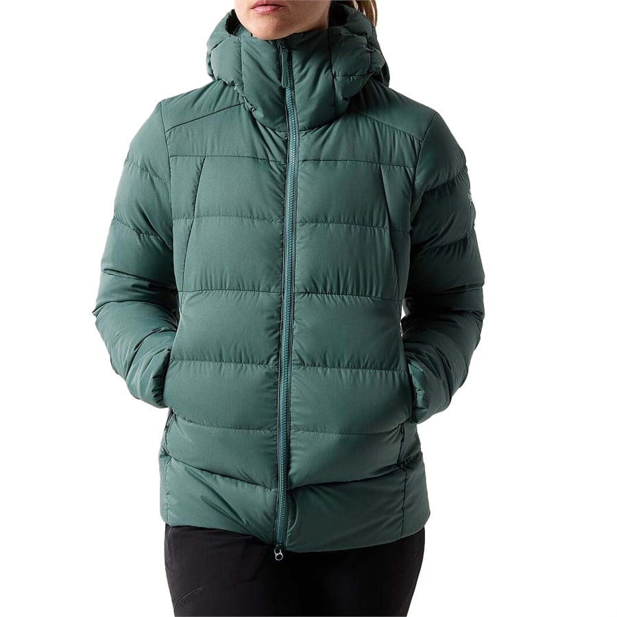Women Winter Long Over-the-knee Down Jacket Female Loose Hooded Win