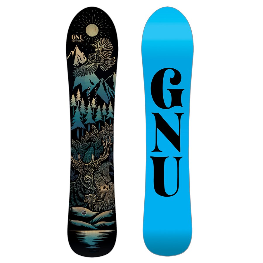 GNU スノーボード レトロデザイン　ビンディング付き 25-26 グヌー スノーボード GNU VELVET ベルベット レディース ダブル