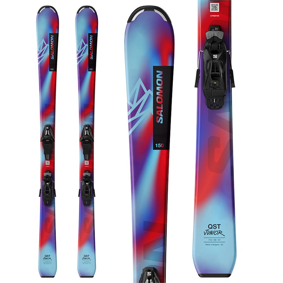 Salomon QST Jr S Skis C5 GW Bindings Kids 2025 evo