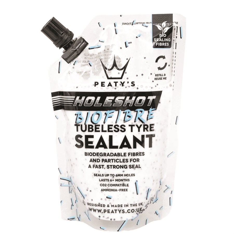 Peaty's Holeshot BioFibre Tubeless Tire Sealant 120ml, image size:900x900