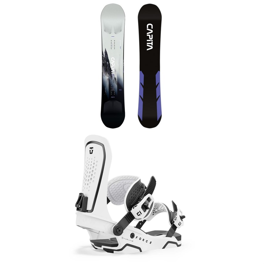 evo CAPiTA Mega Mercury Snowboard + Union Force Snowboard Bindings
