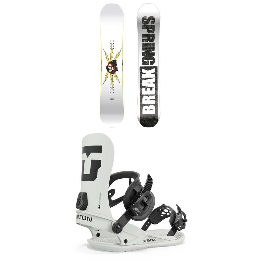 evo CAPiTA Spring Break Resort Twin Snowboard + Union Strata