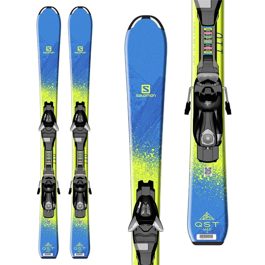 evo Salomon QST Max Jr Skis + ETK5 Bindings - Kids' 2018 - Used